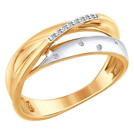 Кольцо, золото, бриллиант, 1011615